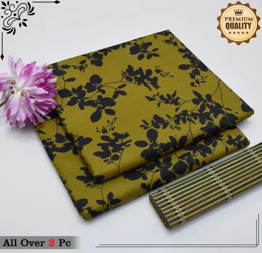 2 Pcs Women's Unstitched Printed Suit