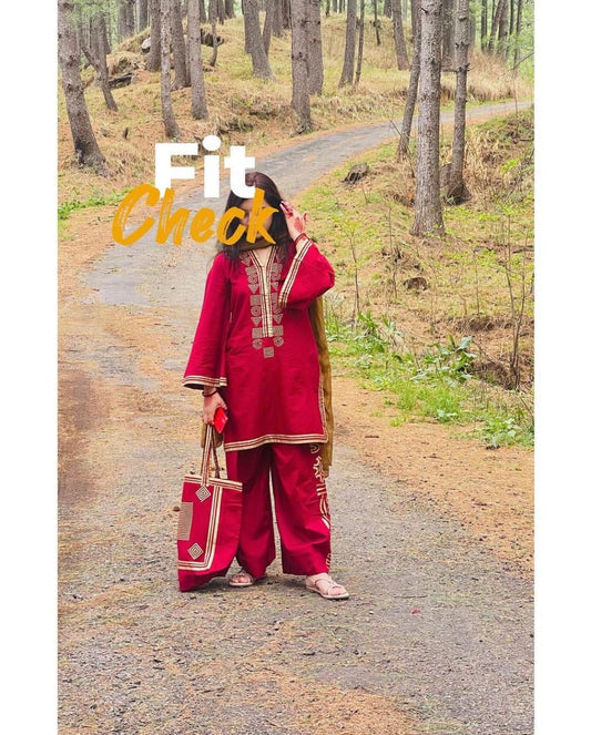 Elegant Embroidered Linen Shirt and Trouser Set